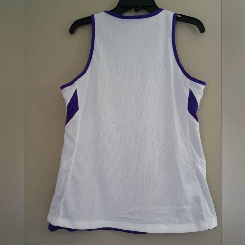 NWT Nike Reversible Purple/White Tank Top Basketball Jersey Size Medium